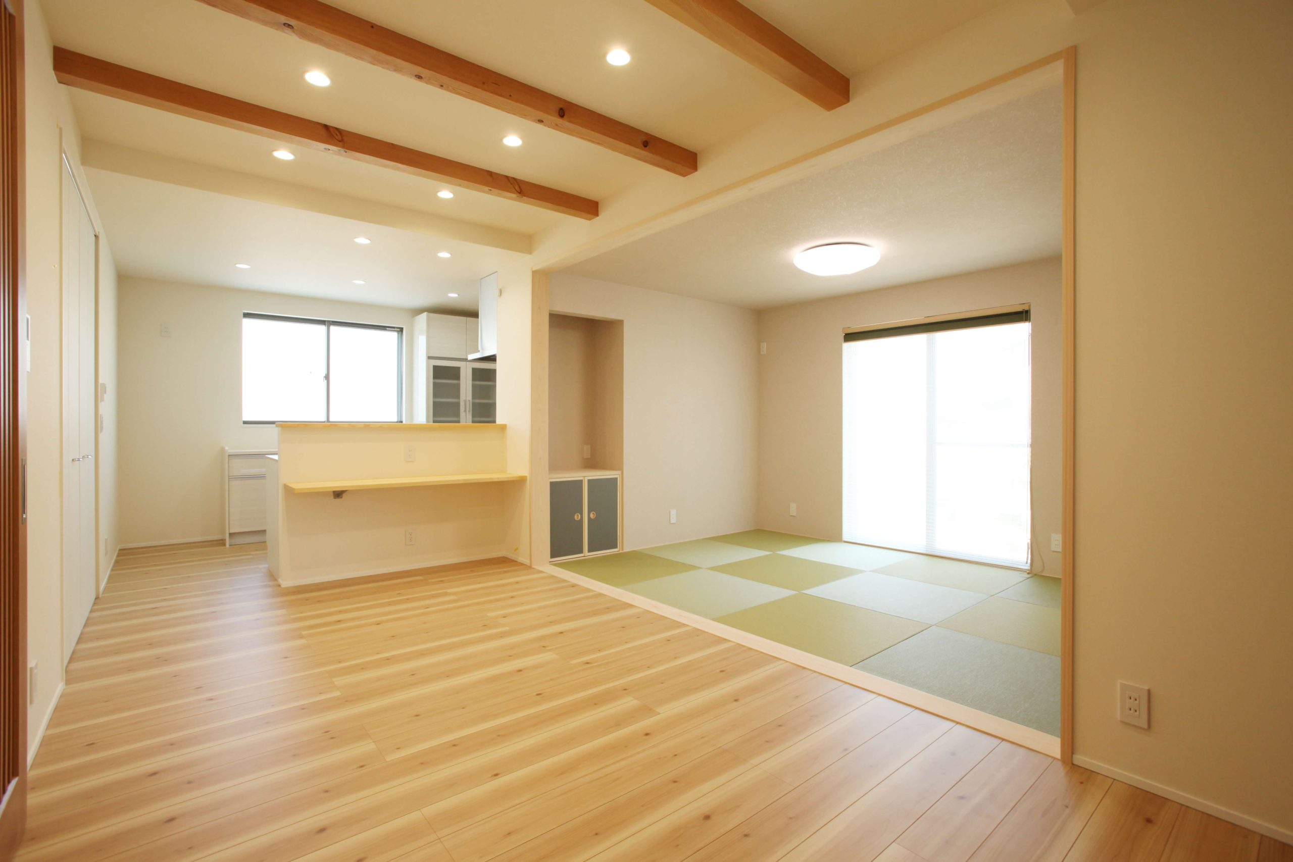 ネイビーカラーのガルバリウム鋼板の平屋